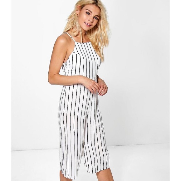 Boohoo Other - White striped Jumpsuit